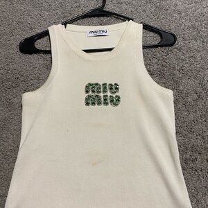 Miu Miu Ivory Knit Top